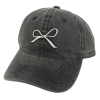 BOW EMBROIDERED BASEBALL CAP